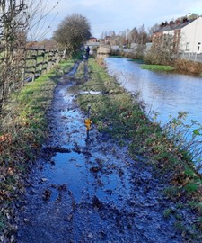 Leeds and Liverpool canal towpath before