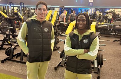 Joe Adams and Joe Hungbo in the gym at Robin Park - for the web