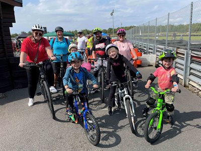 Families at Cycle Three Sisters, August 2025 - web