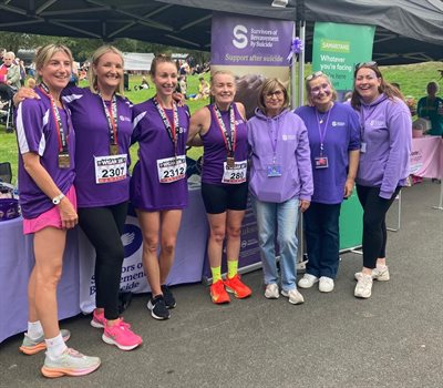 Runners from Wigan Council with SOBS representatives at last year&amp;#39;s Wigan 10k