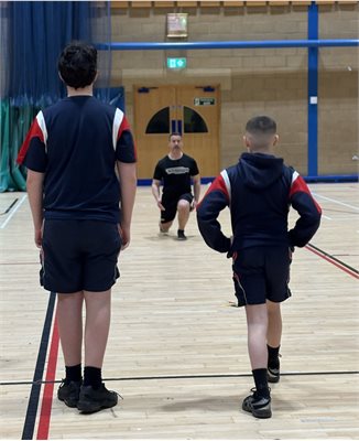 Standish High pupils training at Robin Park Leisure Centre