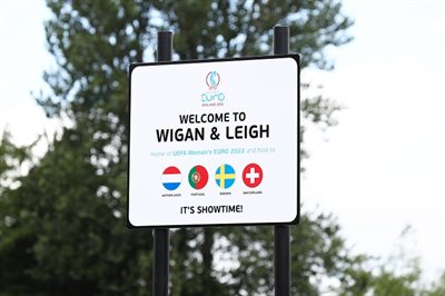 Wigan and Leigh - its showtime sign