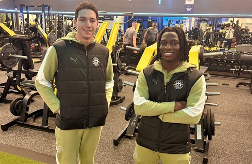 Joe Adams and Joe Hungbo in the gym at Robin Park - for the web