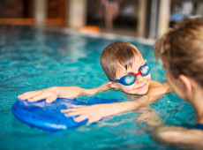 Child in swimming pool