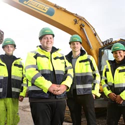 Two apprentices recruited by Jones Bros' construction