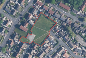 Aerial image of Broadway and Alderley Road site