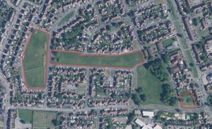 Aerial image of Norley Hall parcel of sites