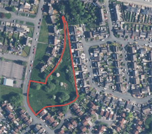 Aerial image of Shelley Street site