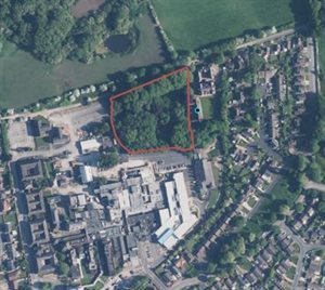 Aerial image showing the Orchard Lane site