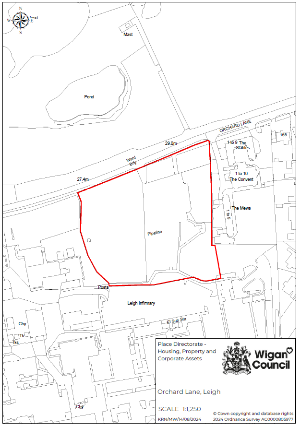 Orchard Lane red edged map