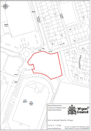 Red edge map Leigh Sports Village