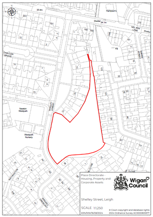 Red edge map of Shelley Street site