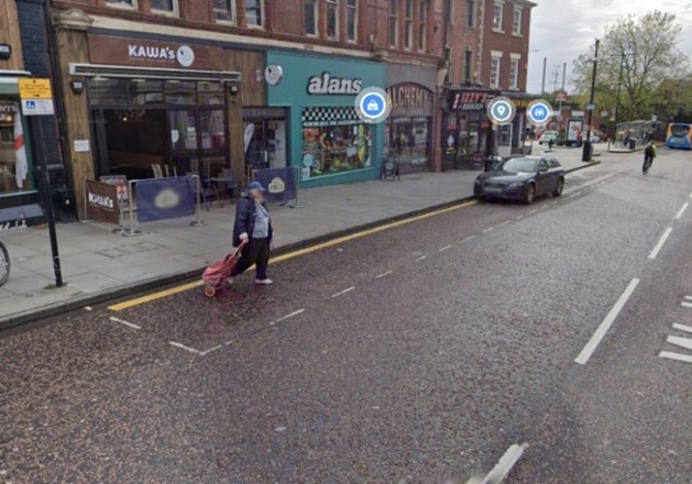 Wallgate - A point 165 metres south of its junction with Library Street