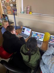 Children taking part in digital activities