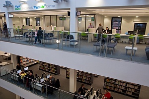 Service desks and library computers