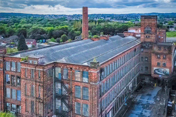 Eckersley Mill aerial view