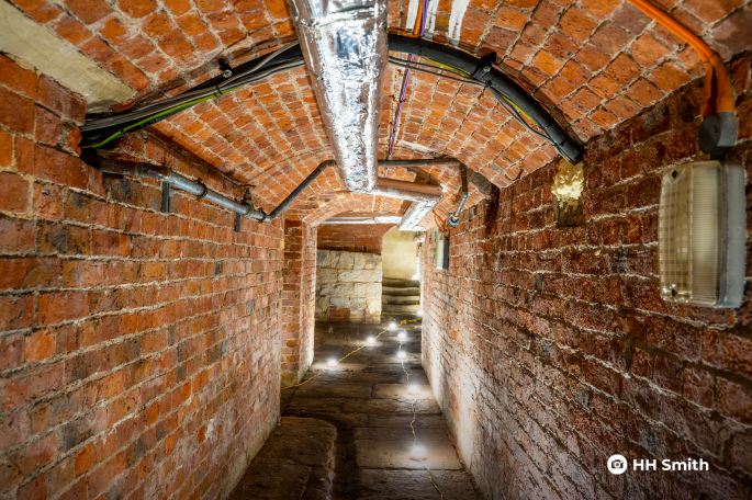 Brick corridor inside