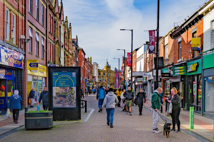 Leigh town centre high street
