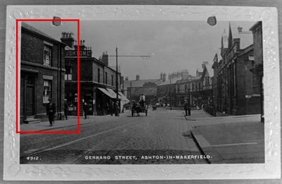 Black and white photo of Gerard street