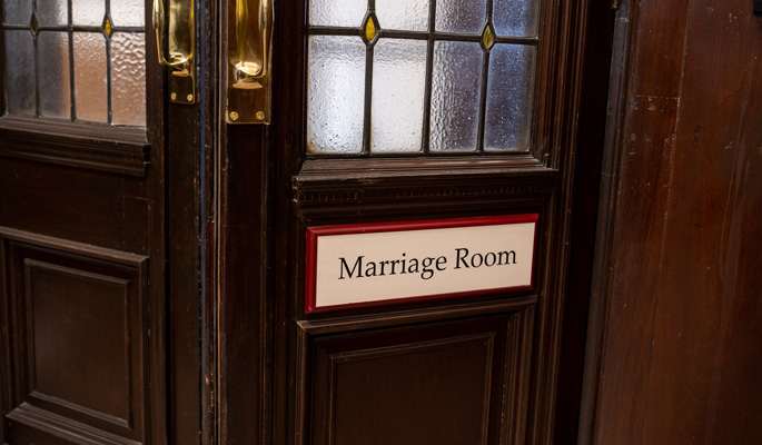 Leigh Town Hall - Chambers door