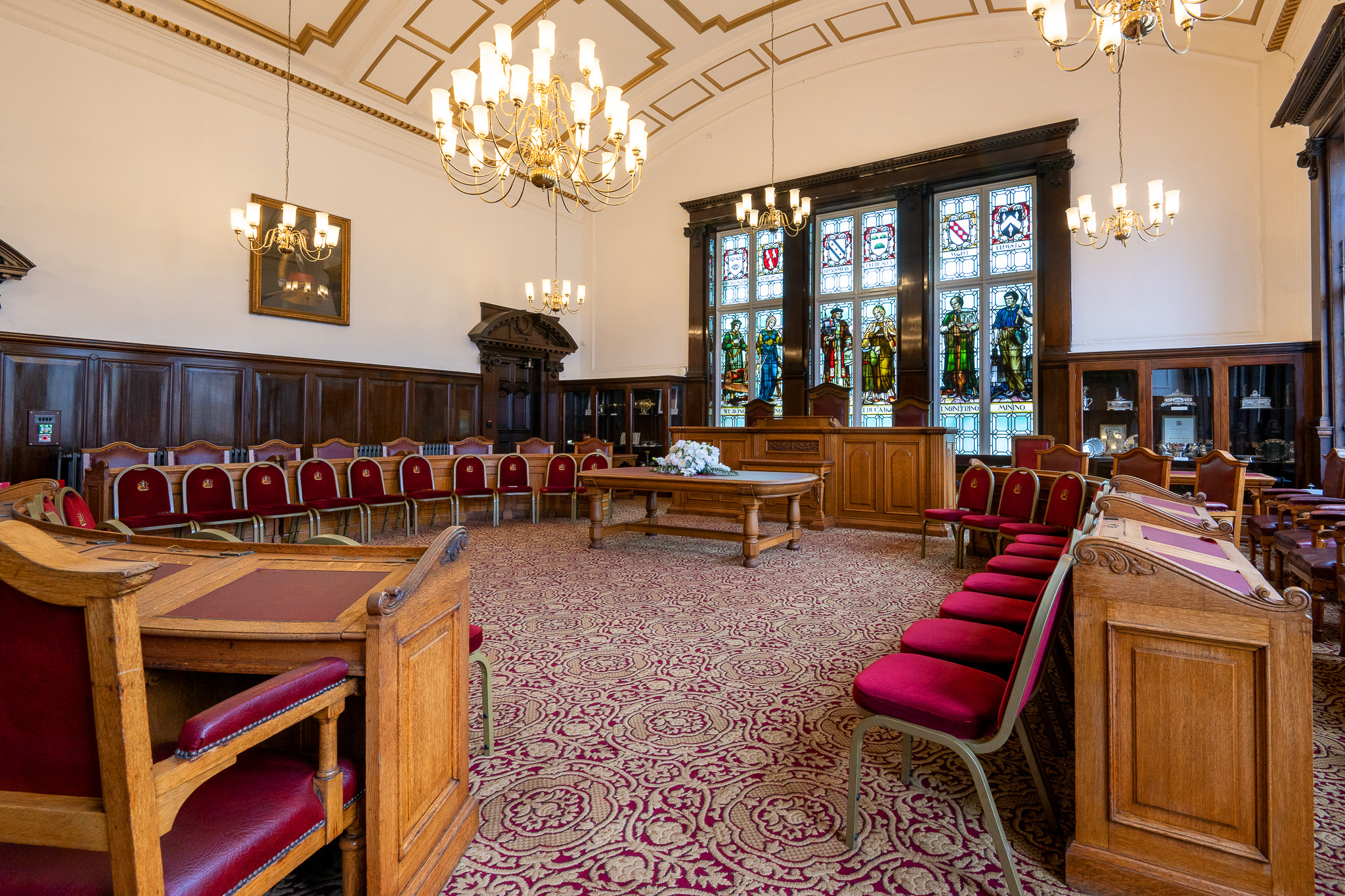 Leigh Town Hall inside