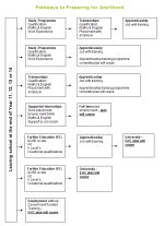 Diagram detailing the different pathways to preparing for adulthood when leaving school, including traineeships, supported internships and further education.