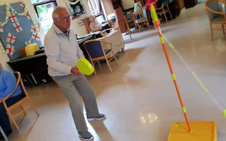 Geoff getting ready for Wimbledon