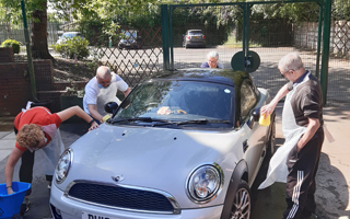 Washing cars