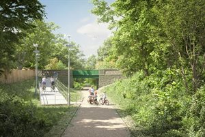 Ramp on Whelley Loop Line scheme