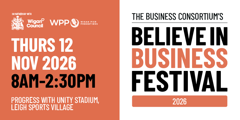 Believe in Business Festival 2026 - Thursday 12th November 8am to 2.30pm at Leigh Sports Village